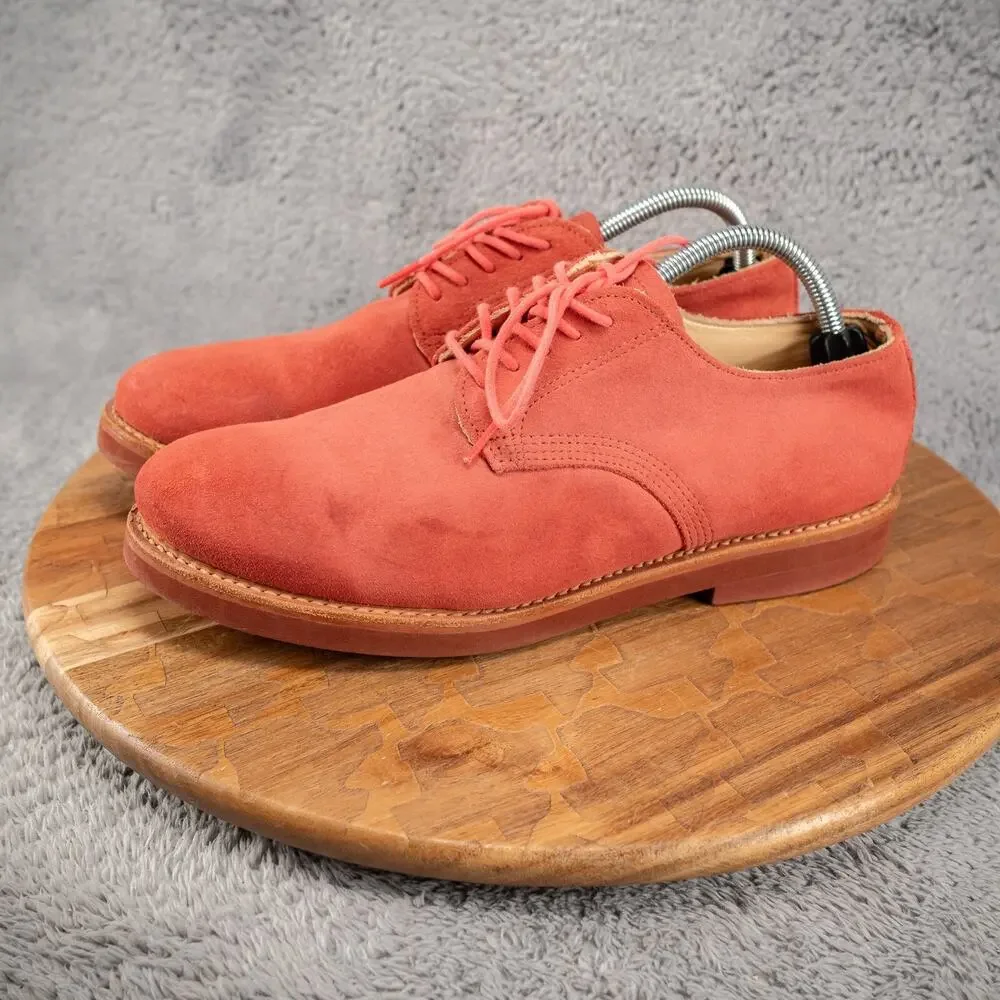 WALK-OVER Men's Derby Oxford Vintage Peach Salmon Suede Shoes Sz 9 M‎